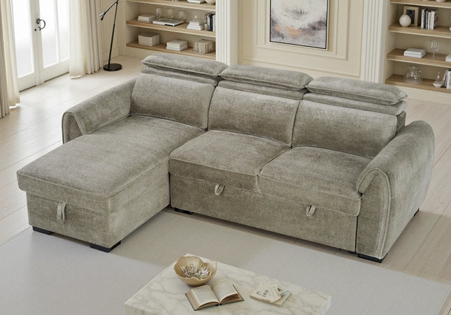 Montrose Universal Corner Sofabed – Mushroom