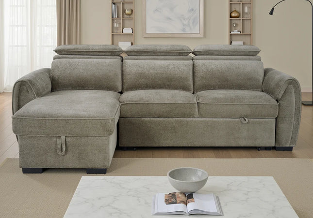 Montrose Universal Corner Sofabed – Mushroom