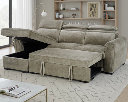 Montrose Universal Corner Sofabed – Mushroom