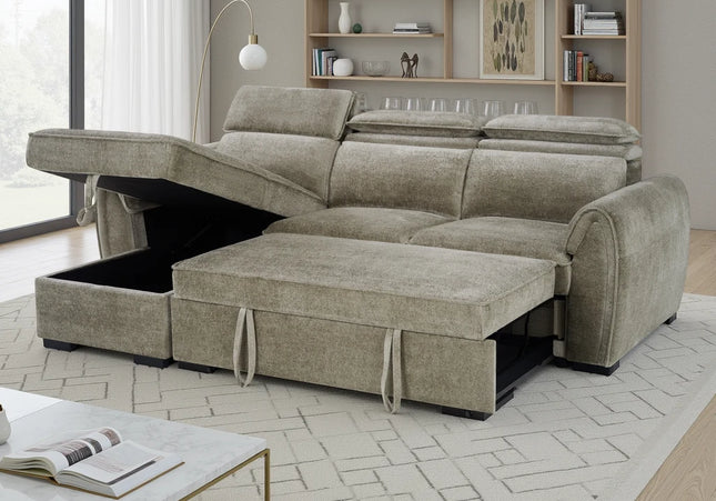 Montrose Universal Corner Sofabed – Mushroom