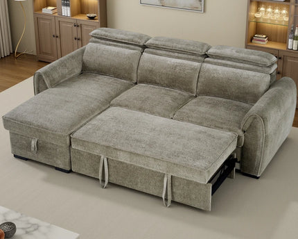 Montrose Universal Corner Sofabed – Mushroom