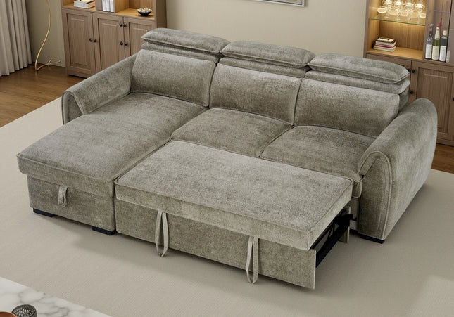 Montrose Universal Corner Sofabed – Mushroom