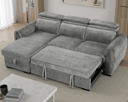 Montrose Universal Corner Sofabed – Dark Grey