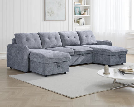 Moscow Grey Sofabed U Shape Corner