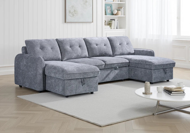 Moscow Grey Sofabed U Shape Corner