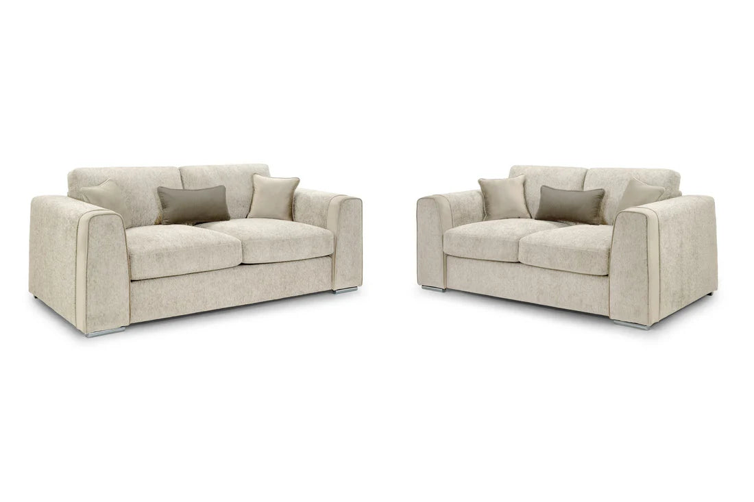 Naples 3+2 Sofa Set - Ivory