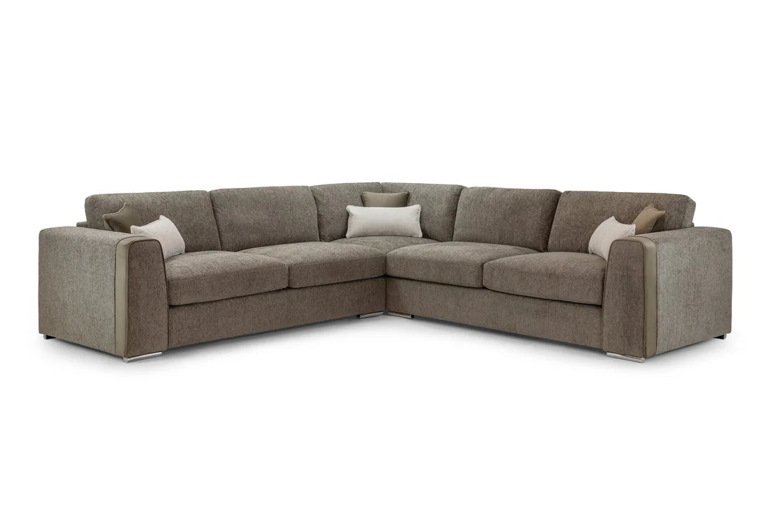Naples Large 2C2 Corner Sofa - Mocha