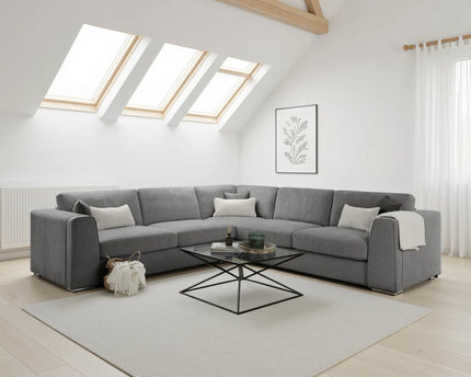 Naples Grey 2c2 Large Corner Sofa