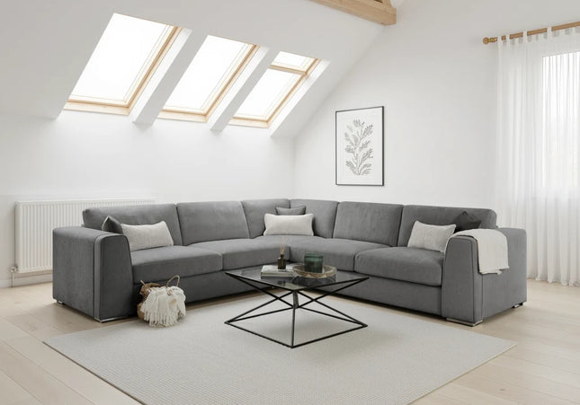 Naples Grey 2c2 Large Corner Sofa