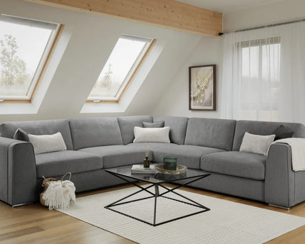 Naples Grey 2c2 Large Corner Sofa