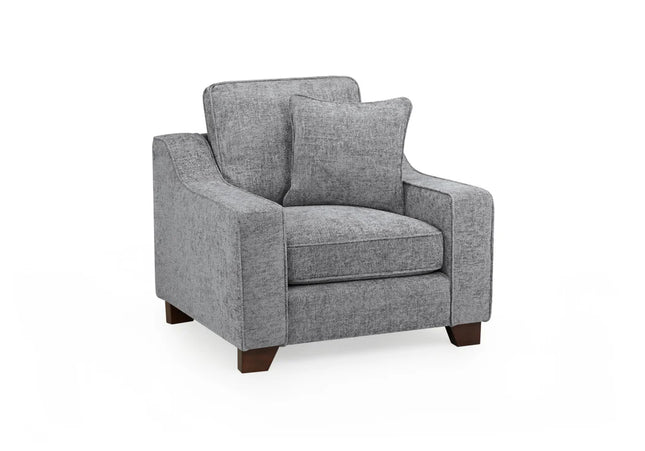 Nebraska armchair - Grey Full Back,Back Cushions: Removable
Large, spacious seating
Soft velvet upholstery
Removable seat cushions
Extra comfort cushions