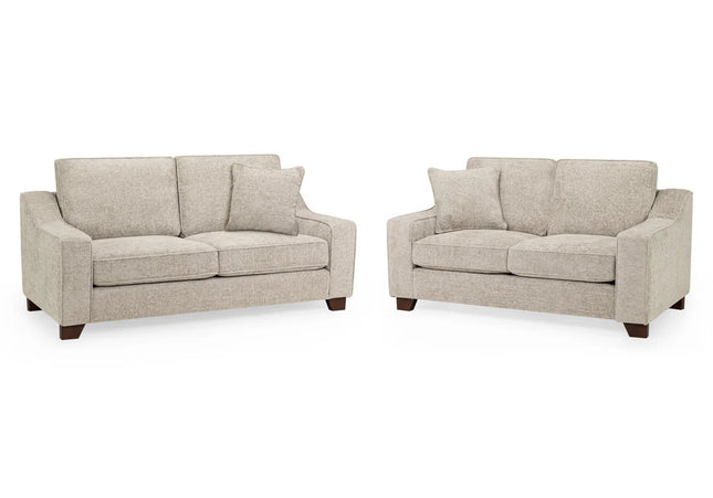Nebraska 3+2 Seat Sofa Set - Stone Full Back,Back Cushions: Removable
Large, spacious seating
Soft velvet upholstery
Removable seat cushions
Extra comfort cushions
