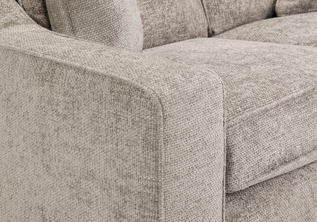 Tube detail around the arm of the sofa