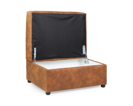 Oakmont Storage Foot Stool - Tan, open