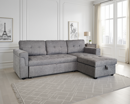 Omniya Sofabed With Storage In Grey