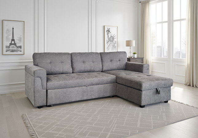 Omniya Sofabed With Storage In Grey