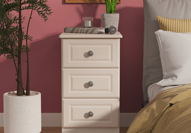 Pembroke 3 Drawer Bedside Table in Kashmir