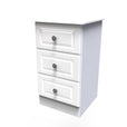 White Gloss / 3 Drawer Bedside