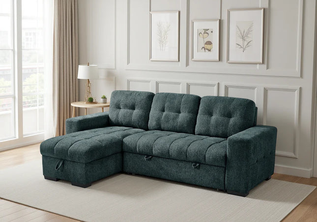 Palermo Universal Corner Sofa Bed In Blue