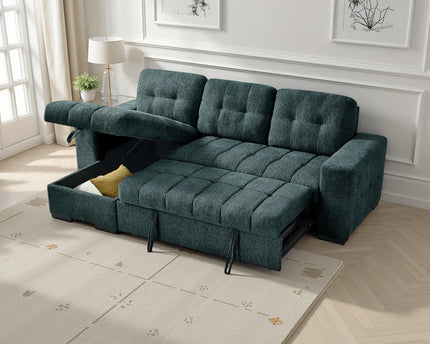 Palermo Universal Corner Sofa Bed In Blue