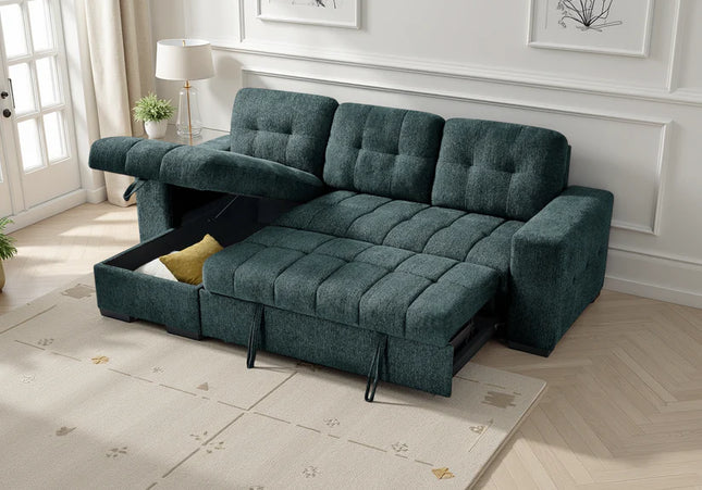 Palermo Universal Corner Sofa Bed In Blue
