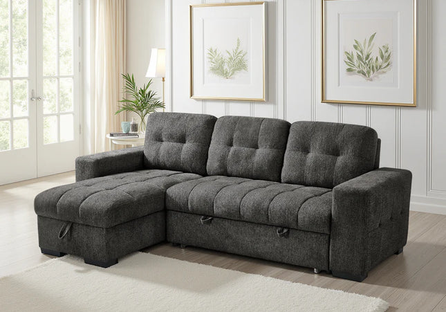 Palermo Universal Corner Sofa Bed In Grey