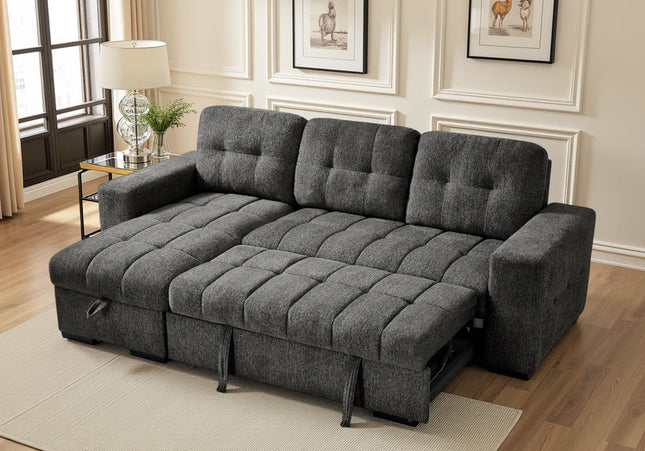 Palermo Universal Corner Sofa Bed In Grey