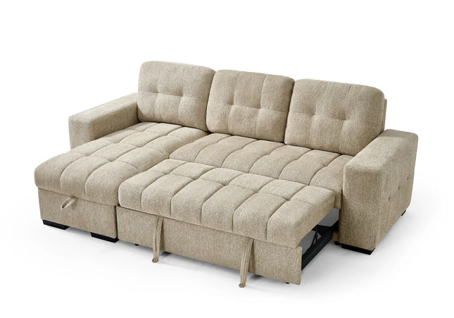 Palermo Universal Corner Sofa Bed In Beige