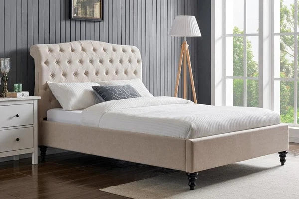 Rosa Bed - Double Or King Size - Natural