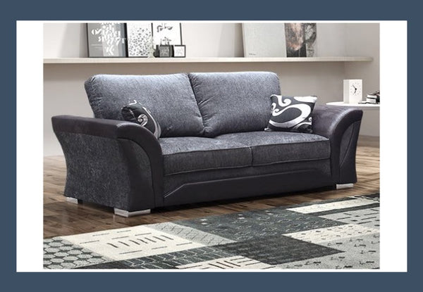 Shannon 3 Seat Formal Back Sofa - Charcoal