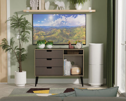 Shanghai 3 Drawer TV Unit with legs in Graphite