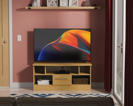 Sherwood Open TV Unit in Modern Oak