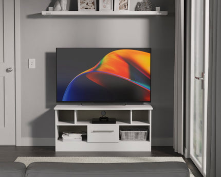 Sherwood Open TV Unit in Porcelain Matt