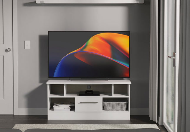 Sherwood Open TV Unit in Porcelain Matt