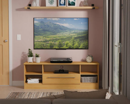 Sherwood Wide open TV unit in Modern Oak