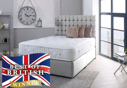 Small Cobbled Headboard Divan Bed