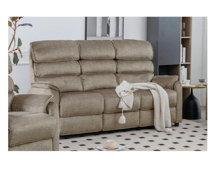 Savoy Fixed 3 Seater Sofa In Taupe