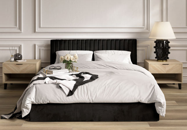 Berlin Ottoman Bed Frame -Super King In Black