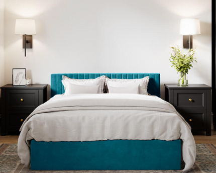 Berlin Ottoman Bed Frame Double In Teal