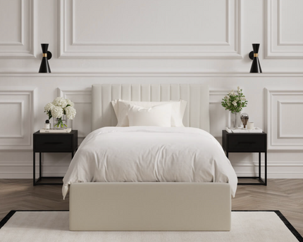 Berlin Ottoman Bed Frame Single Size In Milk