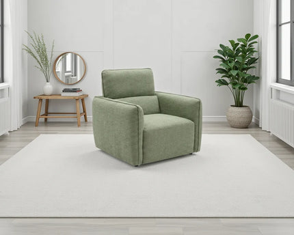 Ascot Fabric Armchair – Green