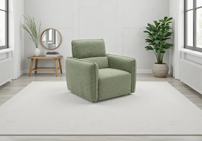 Ascot Fabric Armchair – Green