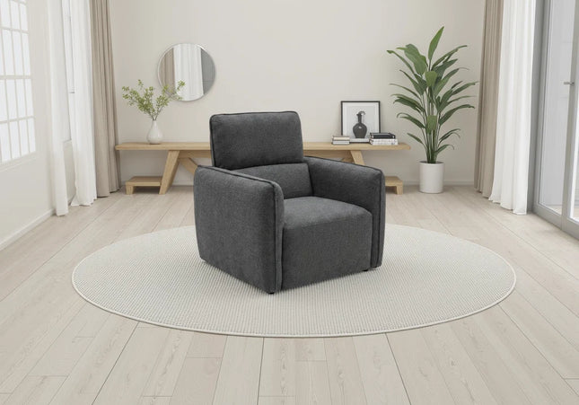 Ascot Fabric Armchair – Charcoal