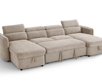 Capri Sofabed Beige U Shape Corner