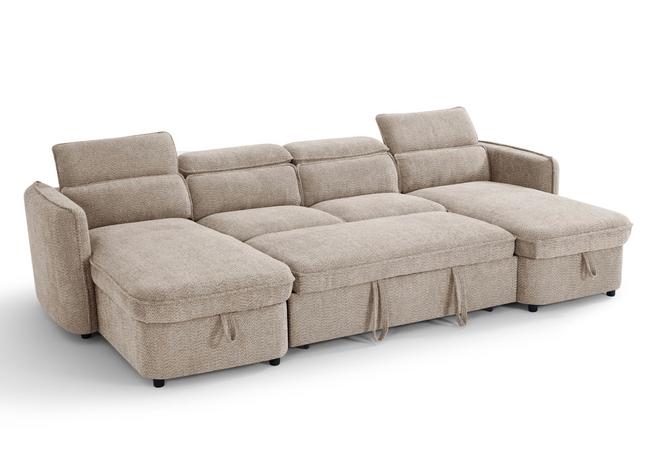 Capri Sofabed Beige U Shape Corner
