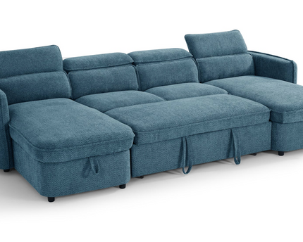 Capri Sofabed Blue U Shape Corner