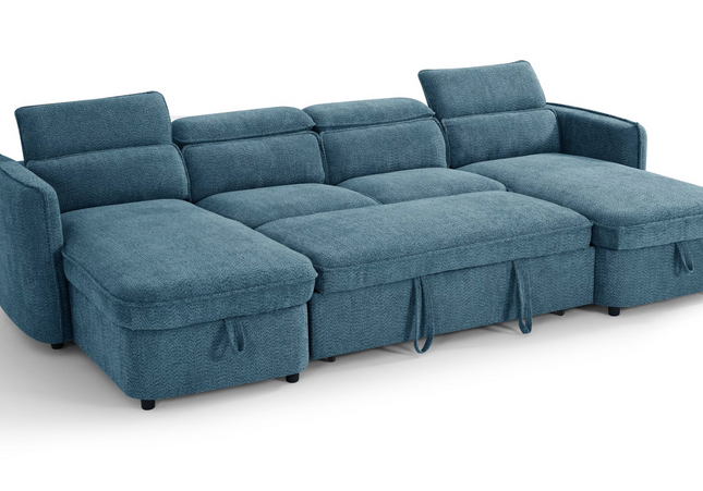 Capri Sofabed Blue U Shape Corner
