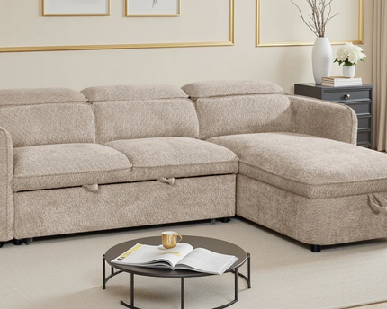 Capri Sofa Bed Beige Universal Corner