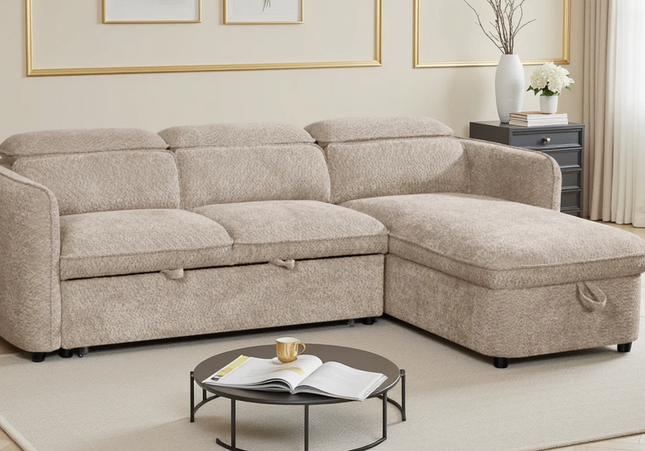 Capri Sofa Bed Beige Universal Corner