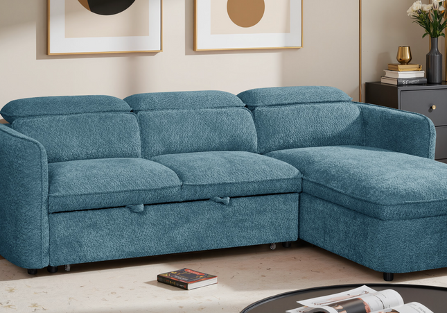 Capri Sofa Bed Blue Universal Corner